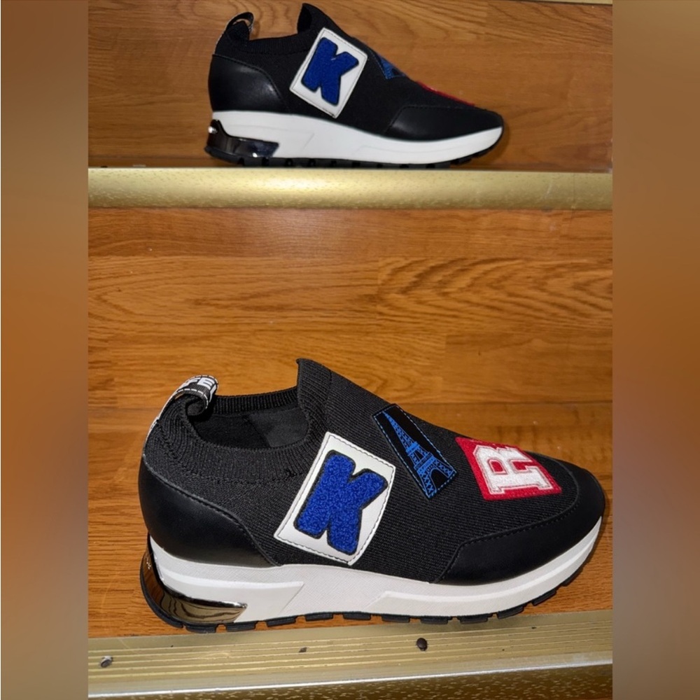 NWT Karl lagerfield Paris women meadow graphic slip on sneakers size 5.5 - Picture 1 of 14